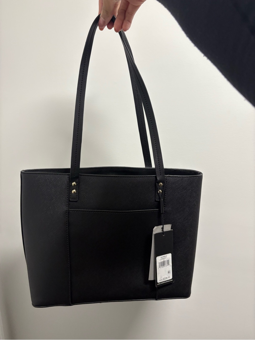 Karl Lagerfeld Black Tote with Yellow Taxi Patch - Picture 3 of 3